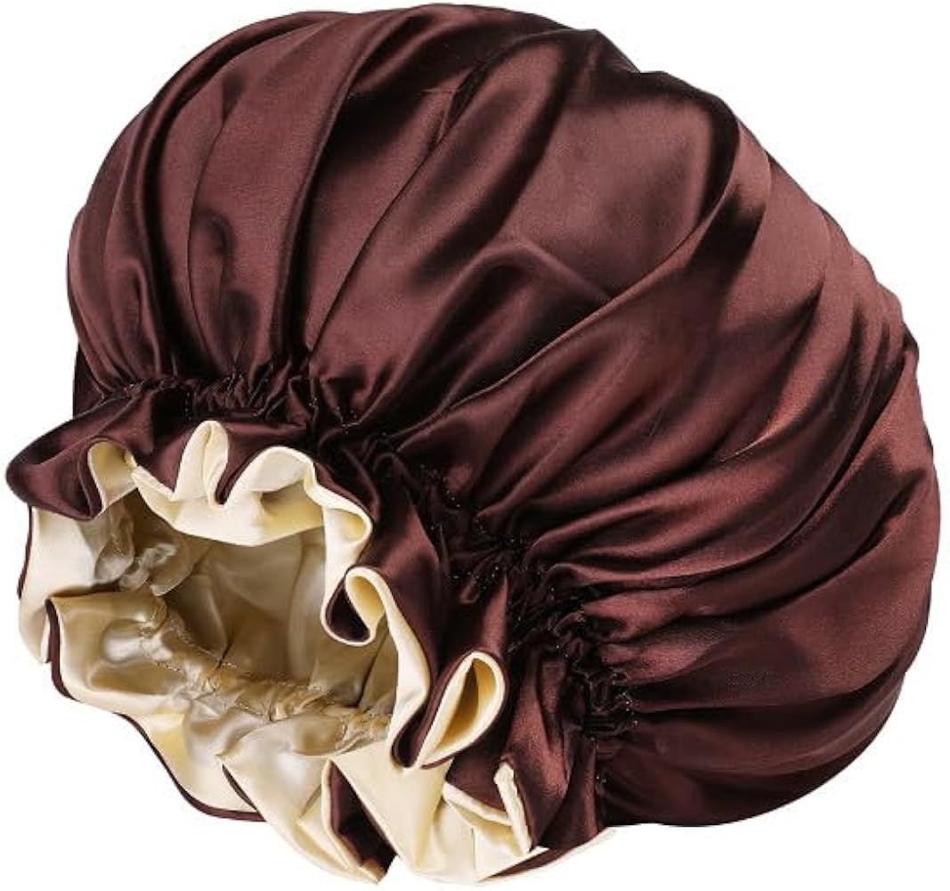 Generic Red Silk Satin Bonnet for Women - Sleeping, Lounging, Hair Care | Amazon (US)