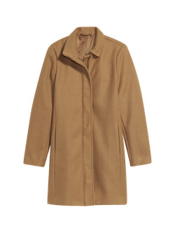 Soft-Brushed Funnel-Neck Coat for Women | Old Navy (US)