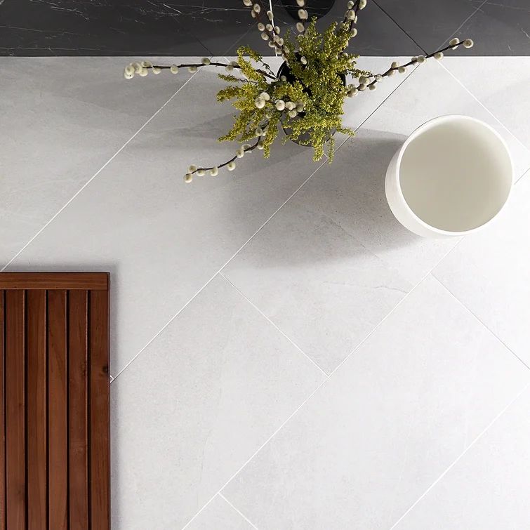 Copley Bianco 12" x 24" Porcelain Concrete Look Wall & Floor Tile | Wayfair North America