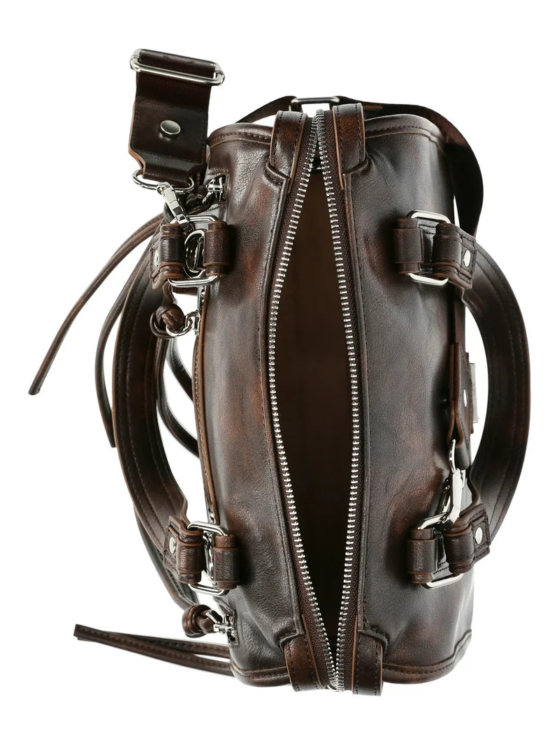 Madden NYC Women's Soft Zipper Satchel Handbag, Brown | Walmart (US)