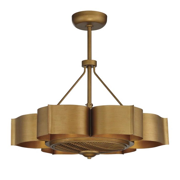 14'' Budd 3 - Blade Chandelier Ceiling Fan with Remote Control and Light Kit Included | Wayfair Professional