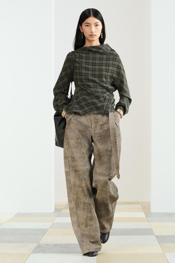 DRPD CHCK WL TP | Zara UK