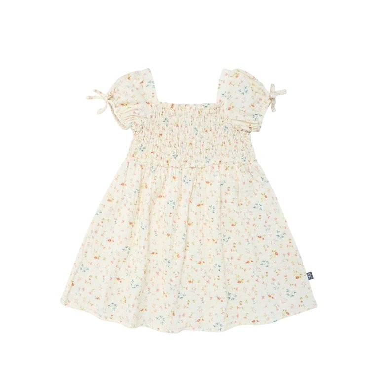 Modern Moments by Gerber Toddler Girl Smocked Dress with Bows, Sizes 12M-5T - Walmart.com | Walmart (US)