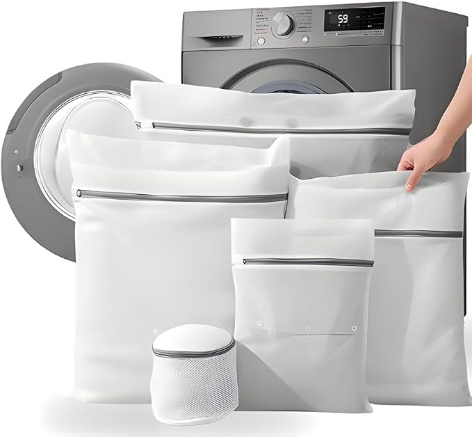 Kit 5 Sacos para Lavar Roupas Delicadas com Zíper Reforçado - Para Lavar Peças Finas e Roupas ... | Amazon (BR)