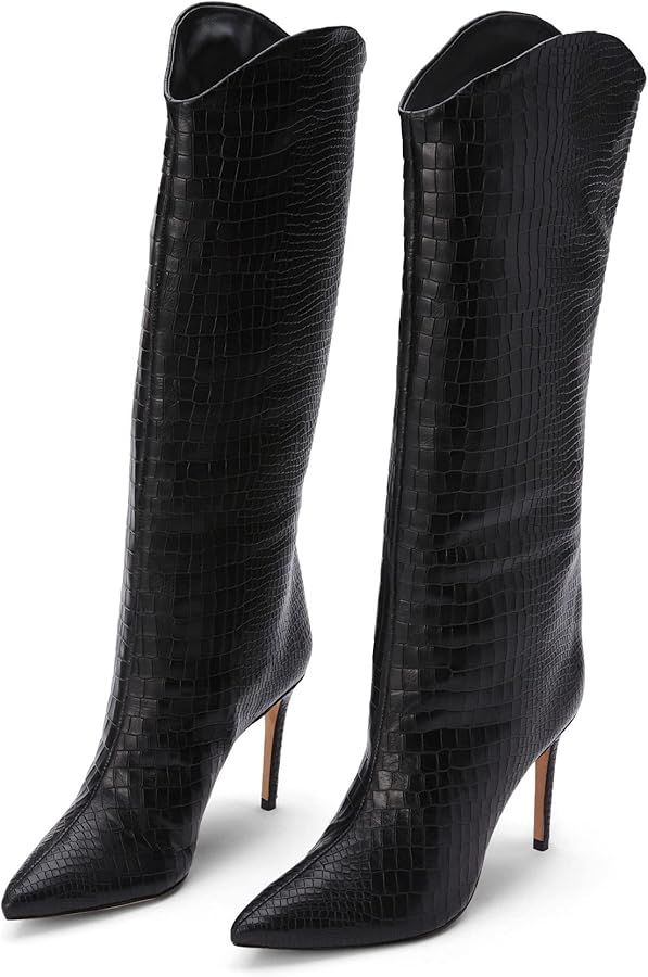 SCHUTZ Women's Maryana Leather Dress Boot | Amazon (US)