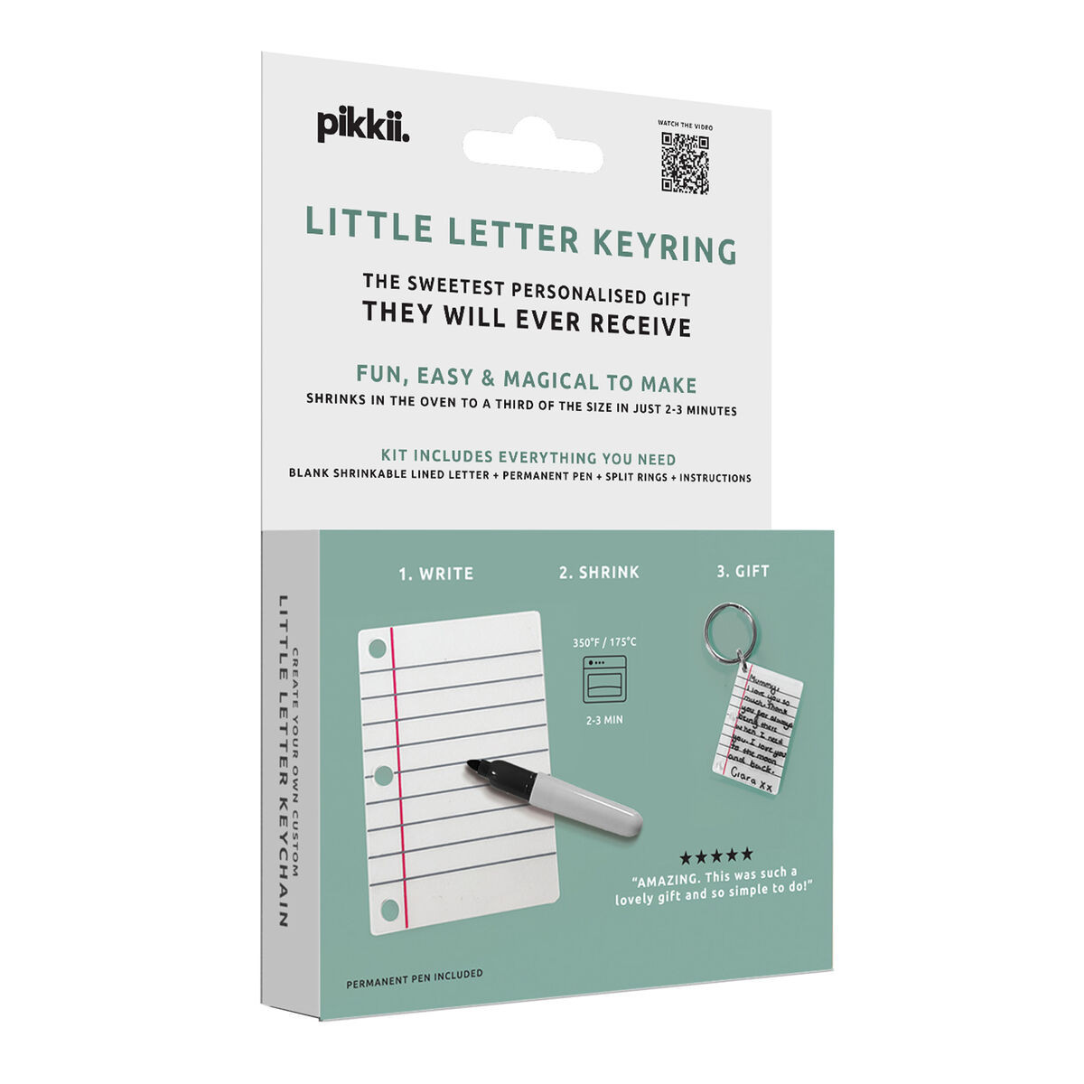 Pikkii Little Letter Shrink Art Keyring Kit in White by World Market | World Market