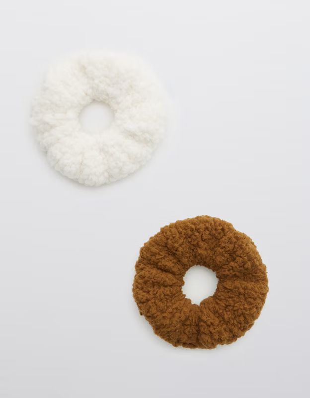 Aerie Sherpa Scrunchie 2-Pack | American Eagle Outfitters (US & CA)