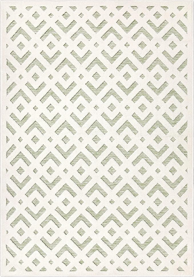 Simply Southern Cottage Covington Area Rug, 9' x 12', Green | Amazon (US)