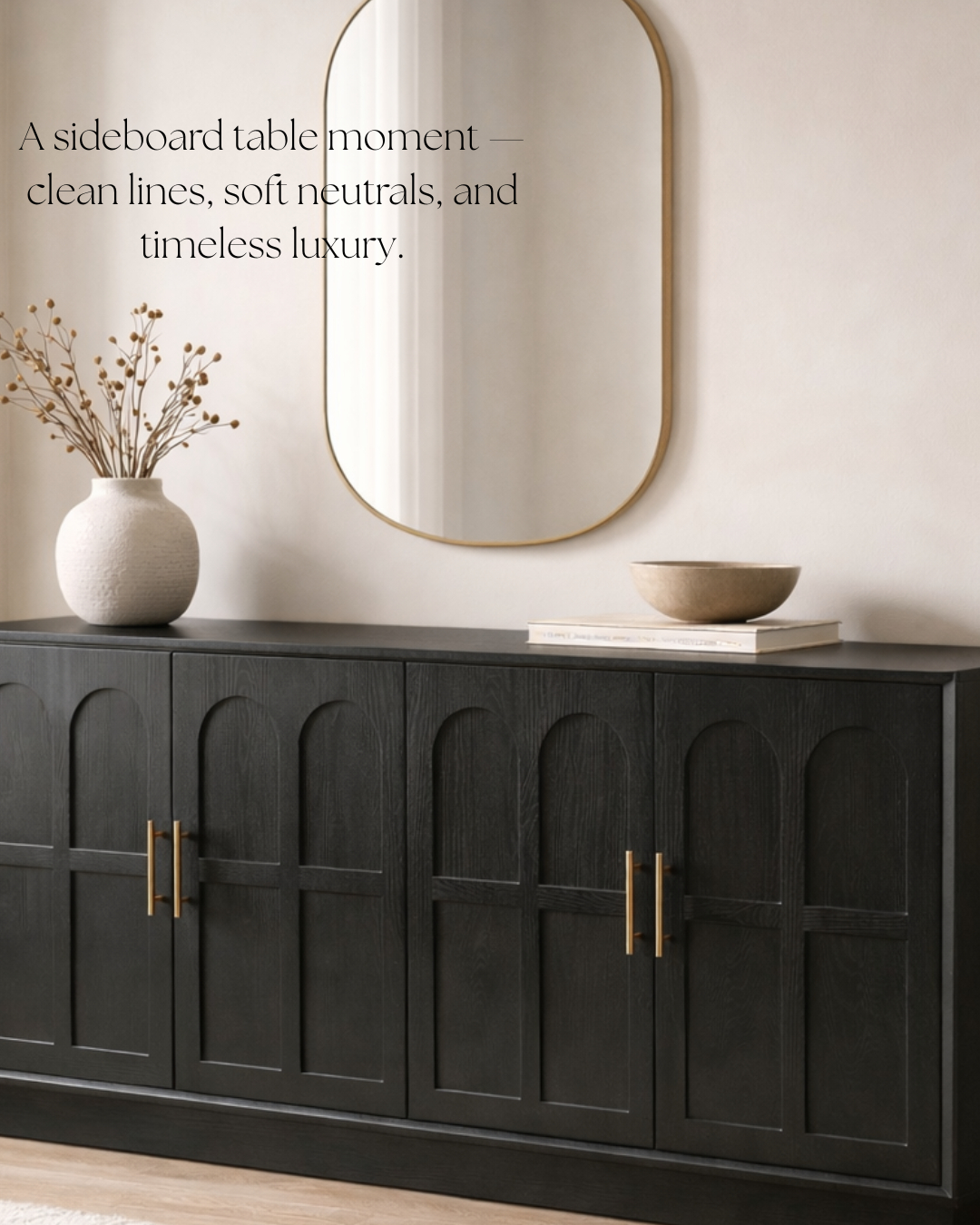 ARCHED WOOD SIDEBOARD — CLEAN & TIMELESS! The RICH DARK WOOD paired with BRASS HARDWARE creates an instant designer look with soft, elevated contrast. Perfect for a MODERN, NEUTRAL dining or living space.

#Amazon #TheHillaryStyle #AmazonHome #Sideboard #DiningRoomDecor #ModernOrganicDecor #LuxuryForLess #DesignerLookForLess #HomeStyling #NeutralInteriors 

 #LTKU #LTKOver40 #LTKHome