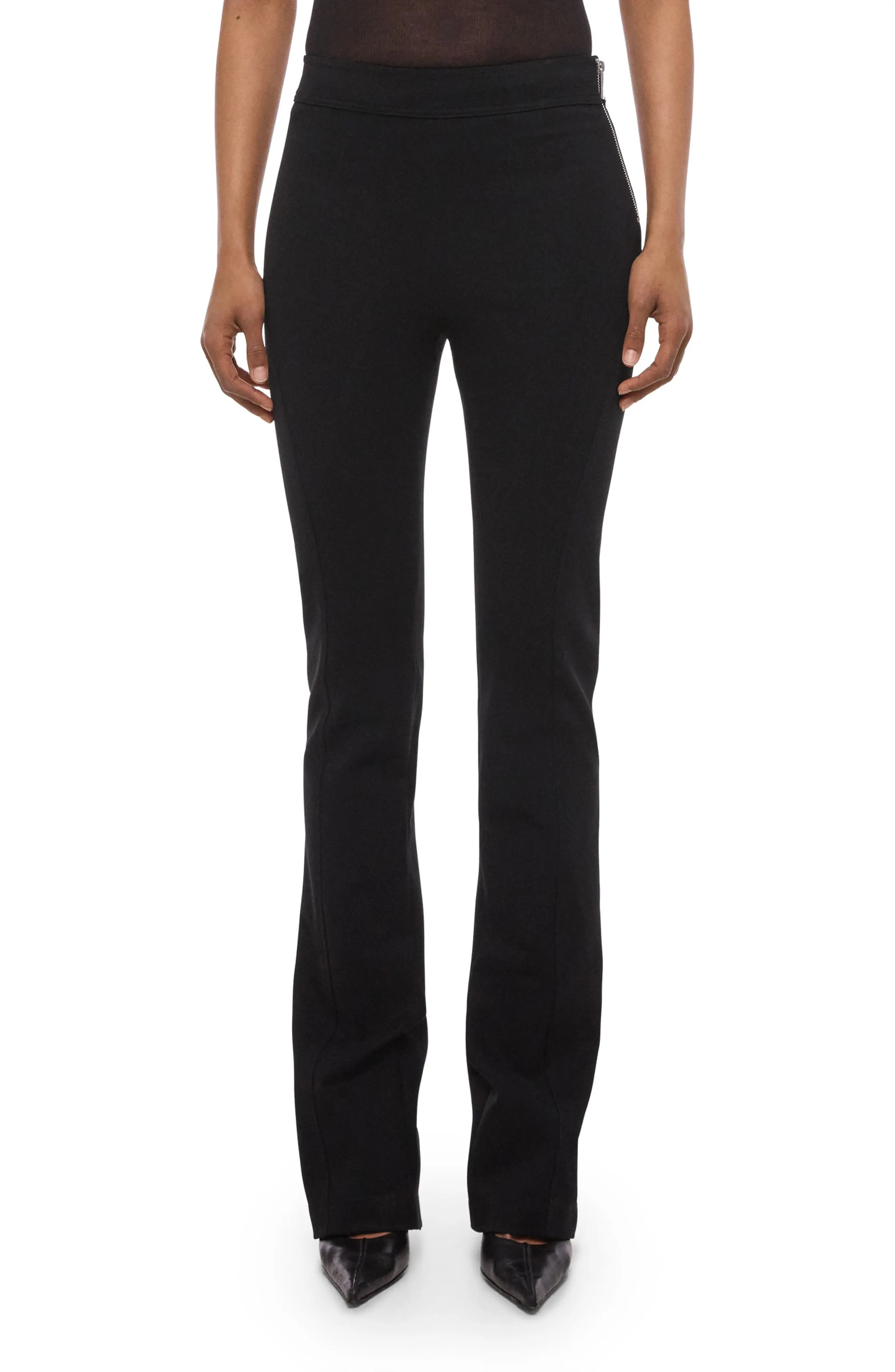 Helmut Lang Rider Ponte Leggings in Black at Nordstrom, Size 10 | Nordstrom