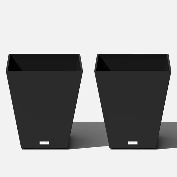 Veradek Pure Series Nobleton 18" Plastic Planter 2-Pack Black | Walmart (US)
