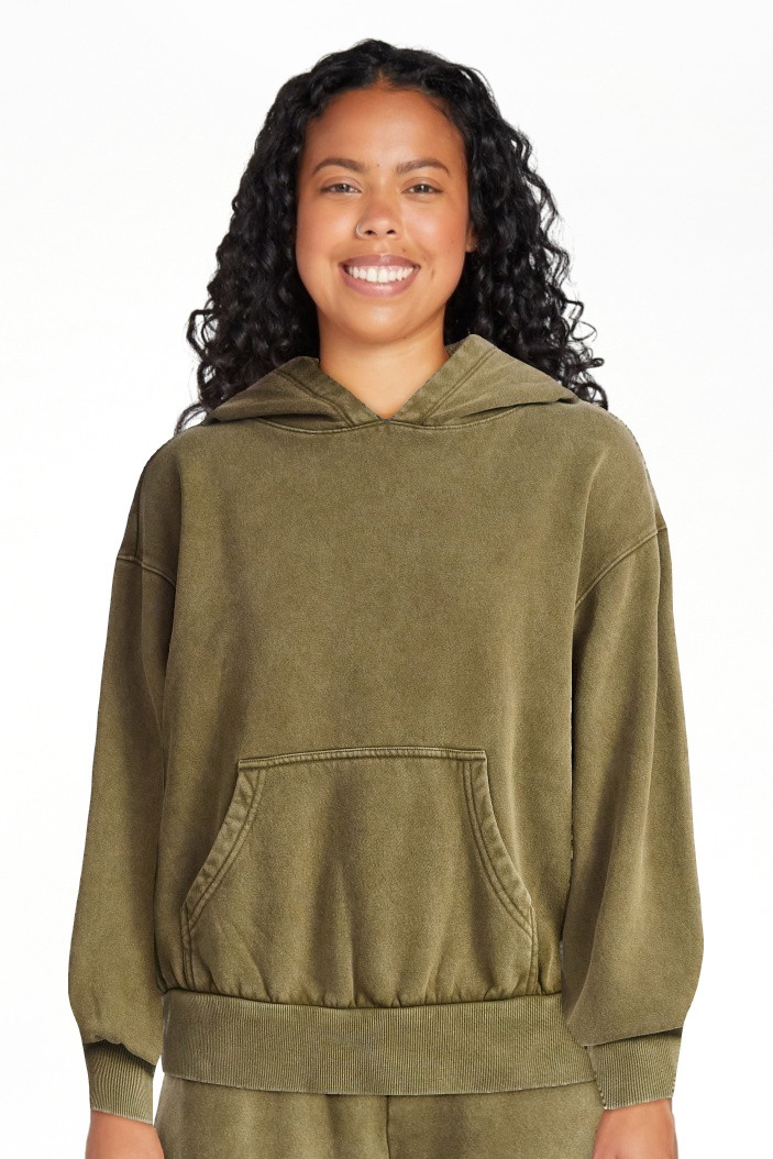 Scoop Women’s Mineral Washed Oversized Cropped Hoodie, Sizes XS-XXL - Walmart.com | Walmart (US)
