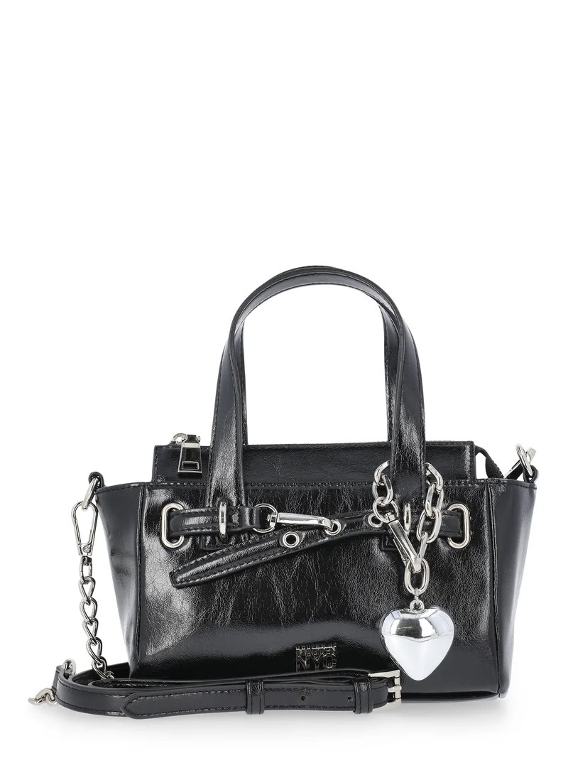 Madden NYC Women's Clip Belt Satchel, Black | Walmart (US)