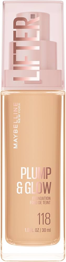 Maybelline Lifter Plump & Glow Foundation, Liquid Foundation with 2% Niacinamide + Hyaluronic Aci... | Amazon (US)