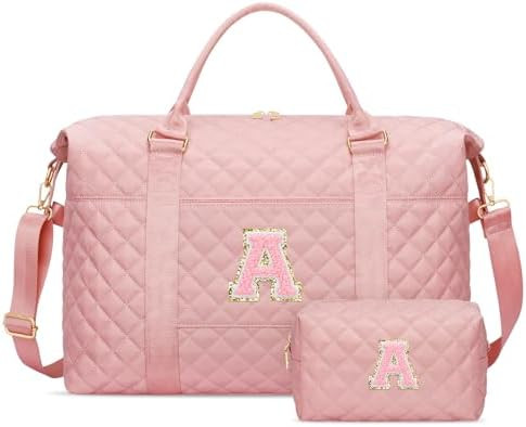 Gifts for Teen Girl, Initial Travel Duffle Bag, Personalized Women Weekender Overnight Bags, Gift... | Amazon (US)