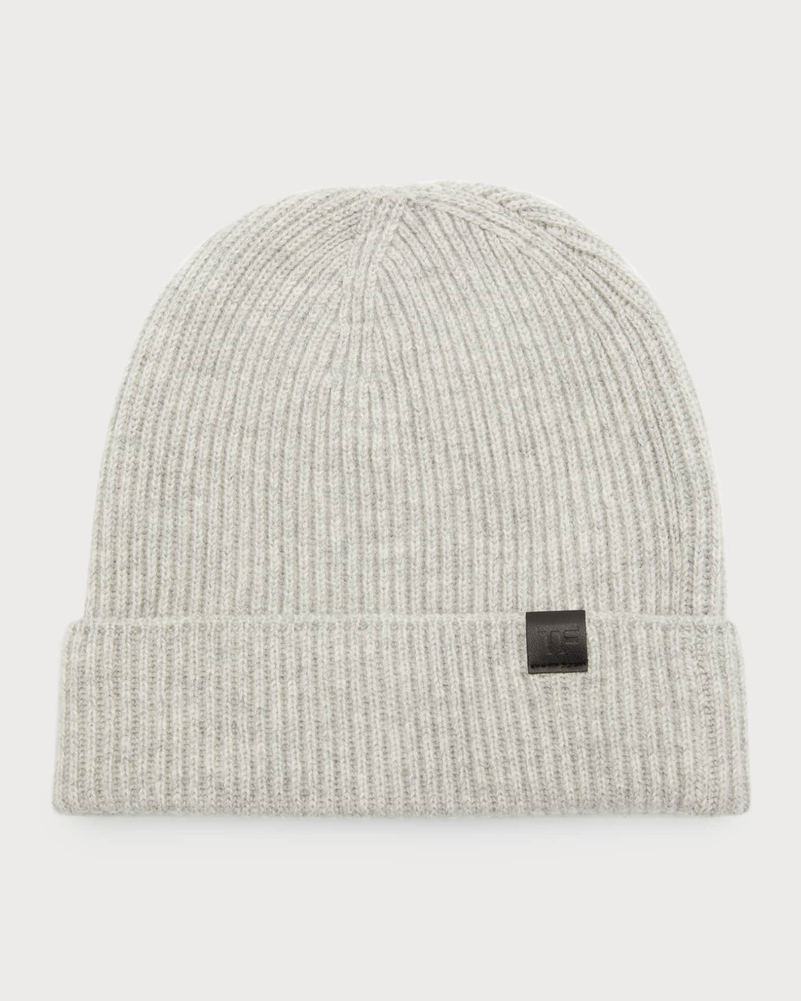 TOM FORD Men's Cashmere Ribbed Beanie Hat | Neiman Marcus