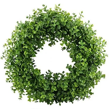 GTidea 16-17"" Artificial Eucalyptus Wreath Spring Front Door Wreath Greenery Garland Home Office Wa | Walmart (US)