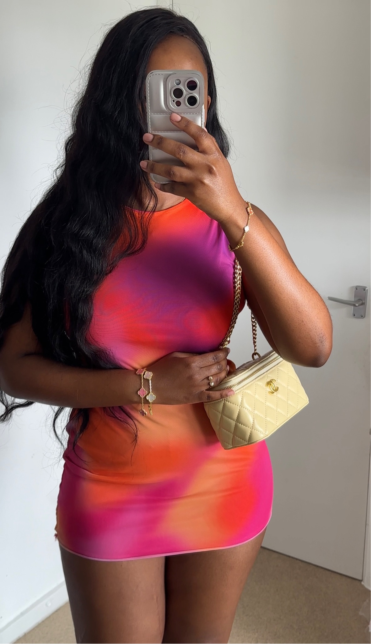 Vacation Holiday Summer Dress Outfit 

purple pink red orange multi print mini dress outfit with yellow Chanel vanity bag, Summer essentials, vacation Inspo, beach wear outfit, festival outfit

#LTKstyletip #LTKFind #LTKSeasonal