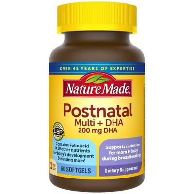 Nature Made Postnatal Multi + DHA Softgels - 60ct | Target