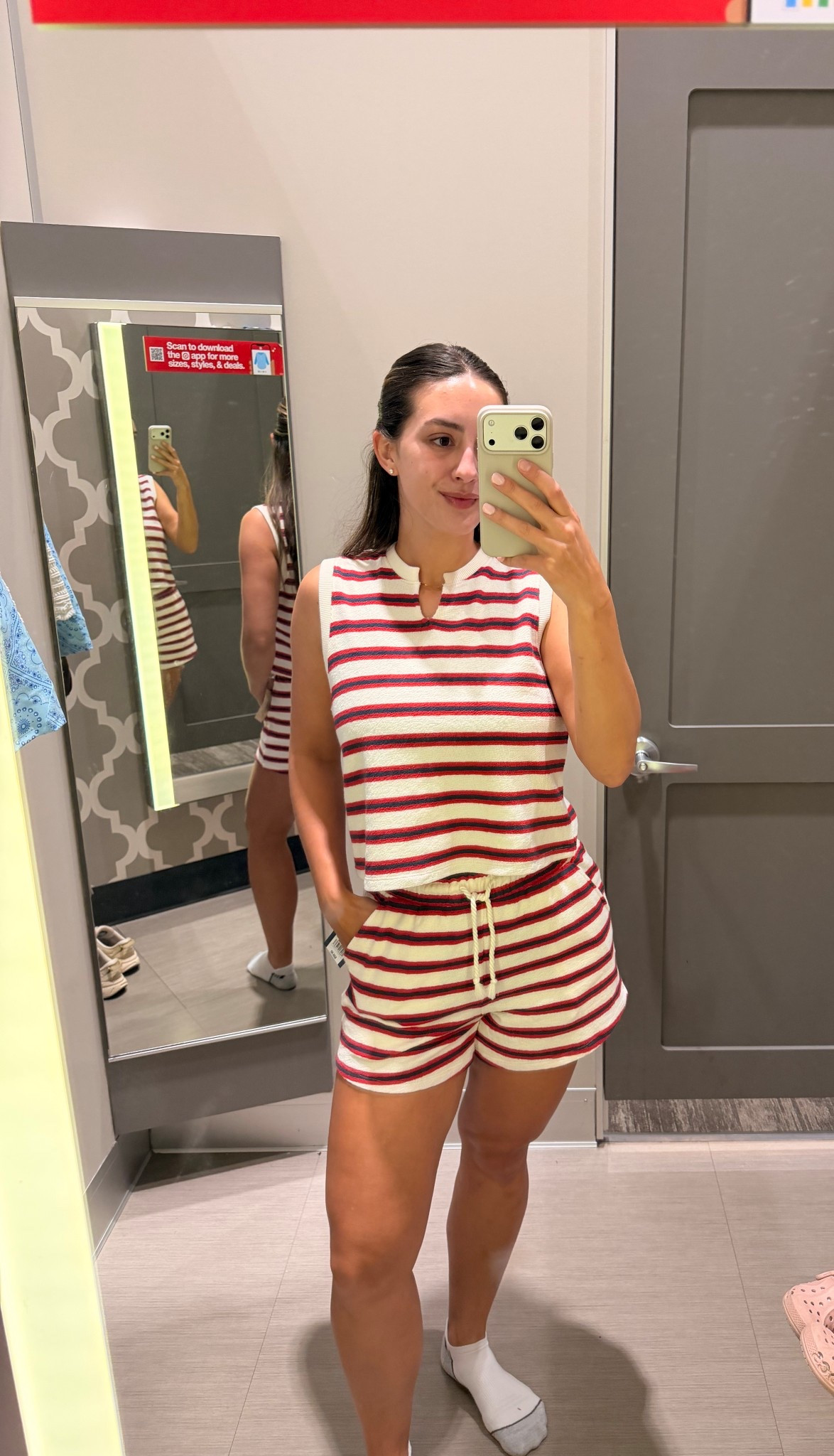 New at Target for spring! Perfect for Memorial Day or Fourth of July! Striped terry cloth lounge set 

#LTKSeasonal #LTKootd #LTKU