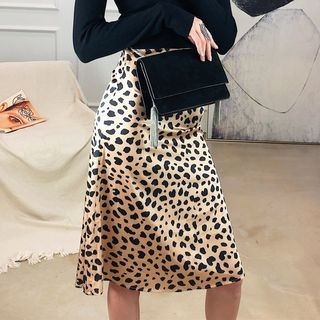 Animal Print A-Line Midi Skirt | YesStyle Global
