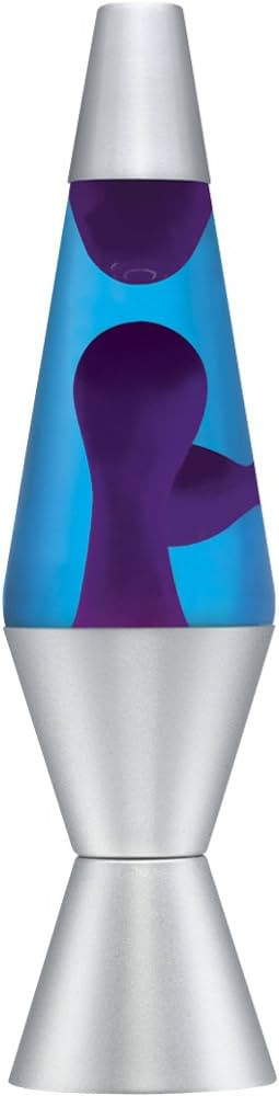 14.5-Inch Silver Base Lava Lamp with Purple Wax in Blue Liquid - 2118 | Amazon (US)
