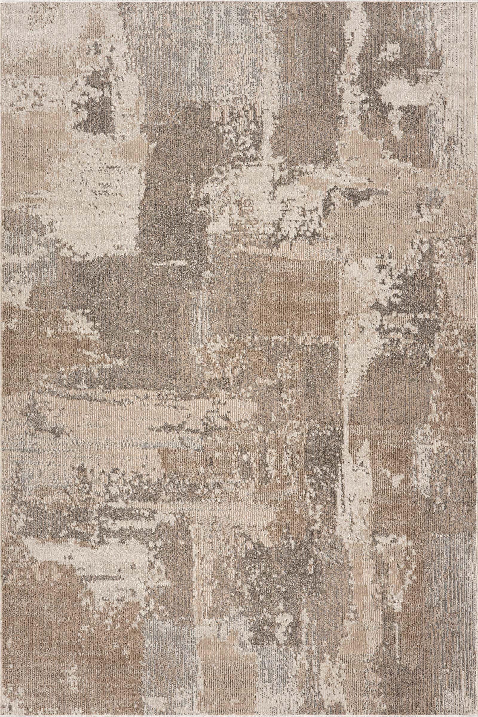 Rimalis Rustic Abstract Washable Rug | Brown | Rugs USA