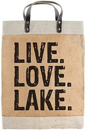 Creative Brands Hold Everything Market Tote, 13" x 18", Live Love Lake | Amazon (US)