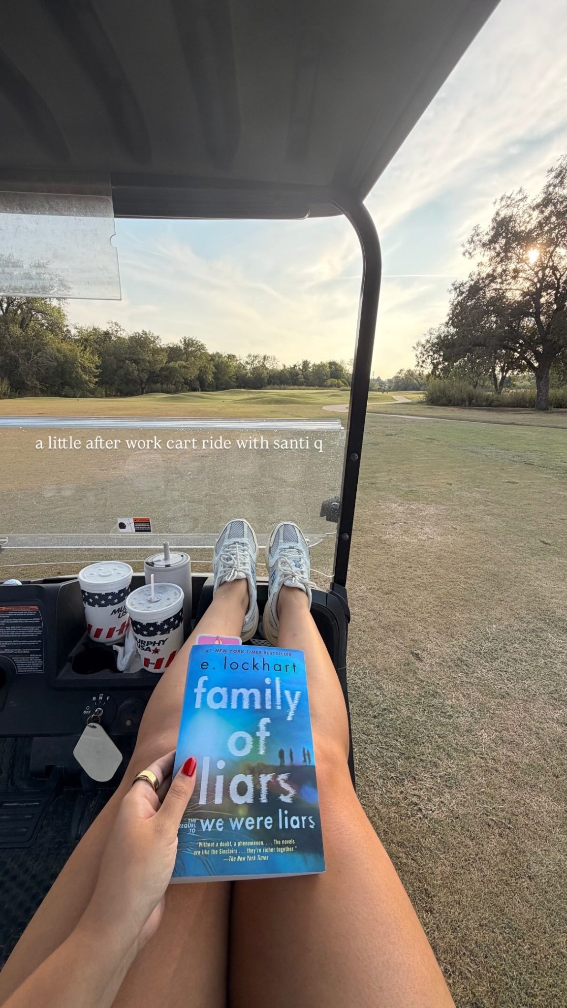 a little after work cart ride with santi q. loving this book, family of liars. It’s the prequel to we were liars, the show on Amazon!! 

#LTKTravel #LTKActive #LTKGiftGuide