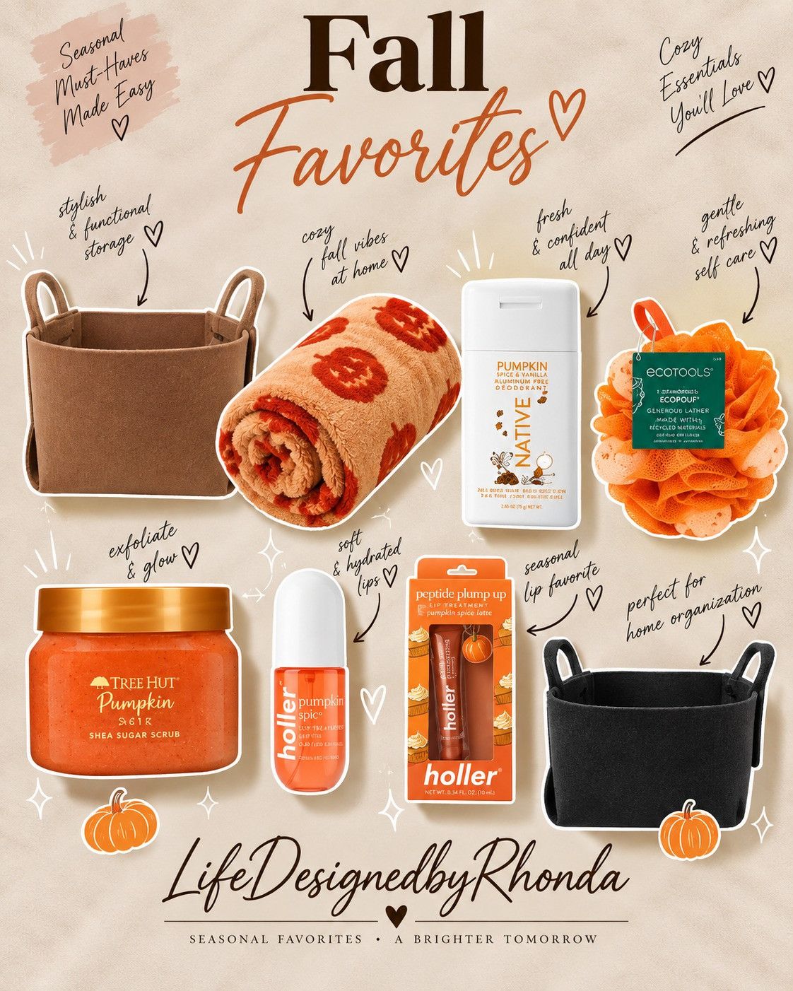 Pumpkin spice & everything cozy — fall storage, soft throws & sweet self-care favorites 🎃🧡 

 #LTKActive #LTKHome #LTKBeauty