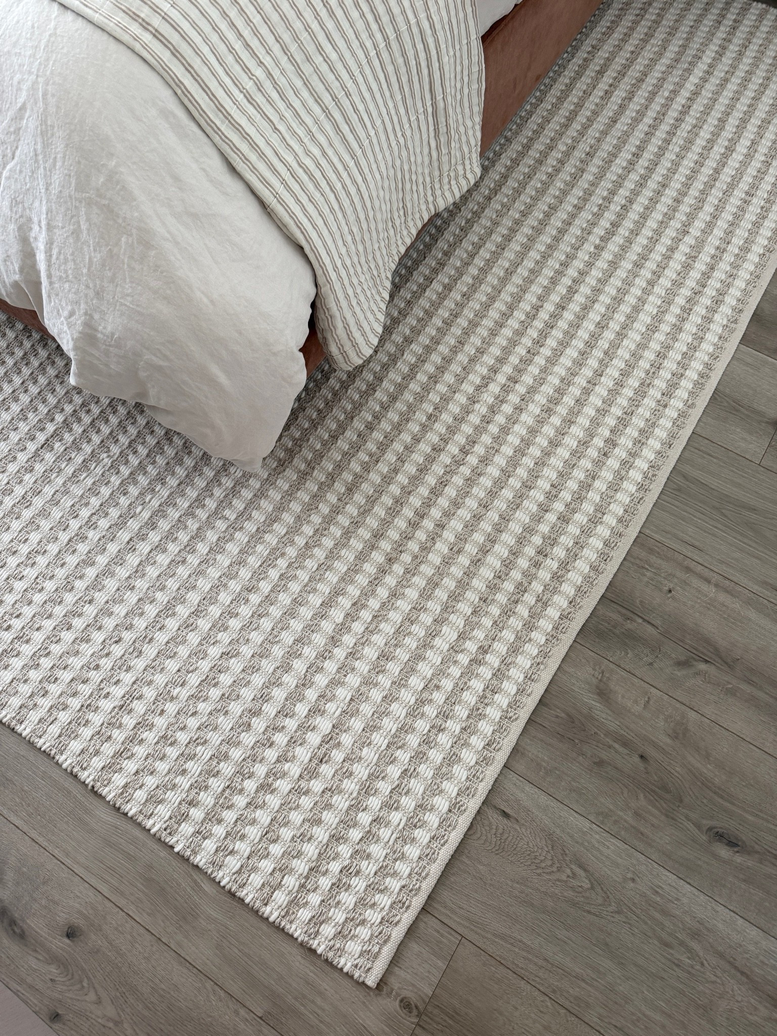 #ad The prettiest neutral rug! It’s even prettier in person. We have used this rug in numerous places and now it’s in my son’s room. I love how soft and versatile it is, and it doesn’t shed. Ordered from @Wayfair! 🙌 #Wayfair #wayfairpartner #bedroom