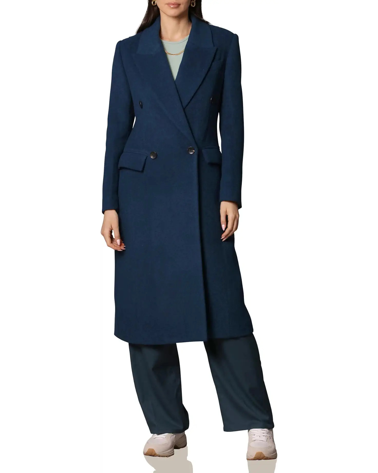 Avec Les Filles Wool Blend Double-Breasted Coat | Zappos