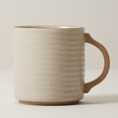 OUI RIDGED MUG IVORY | Indigo (CA)
