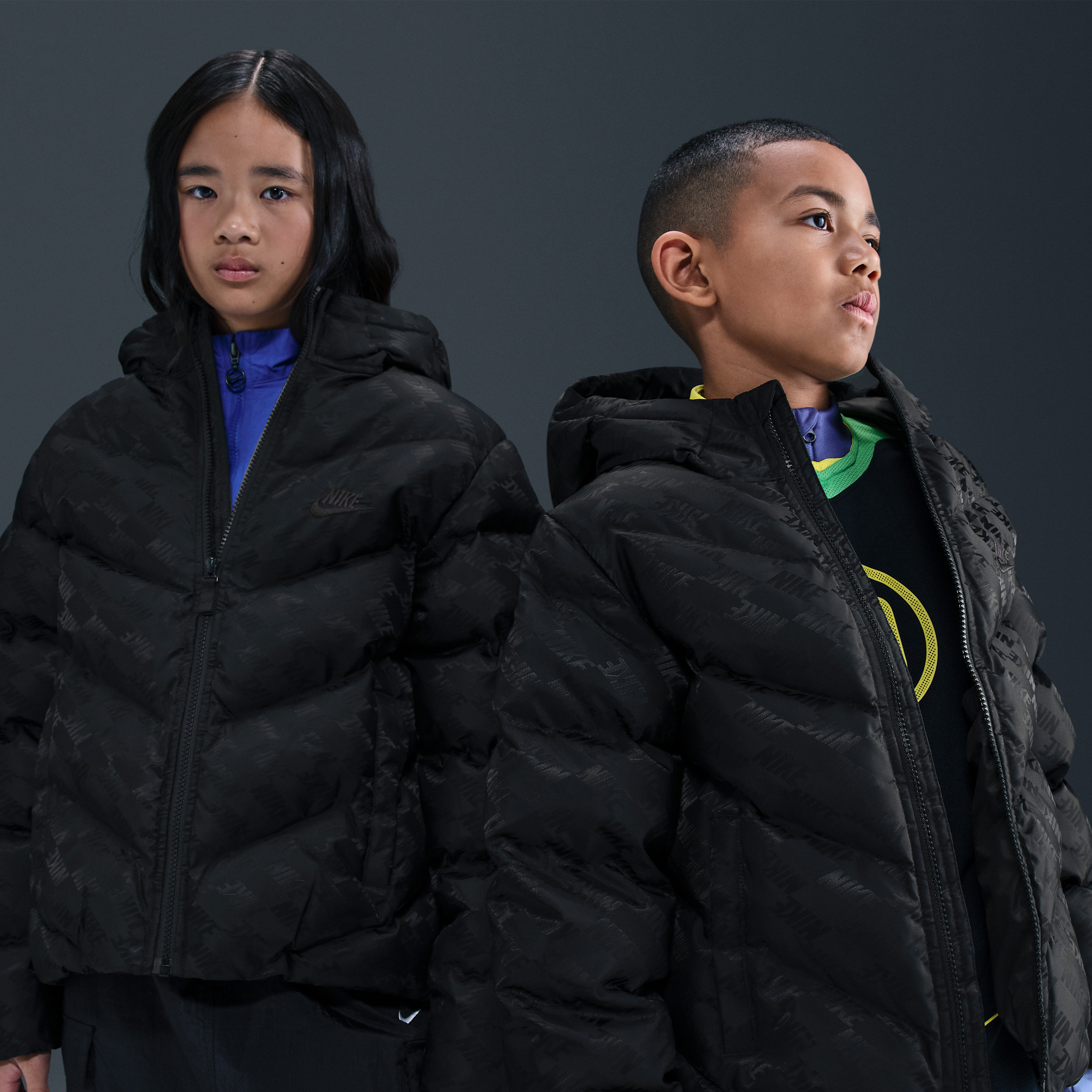 Nike Sportswear All Day Play Big Kids' Therma-FIT Loose-Fit Puffer Jacket in Black | HQ9374-010 | Nike (US)