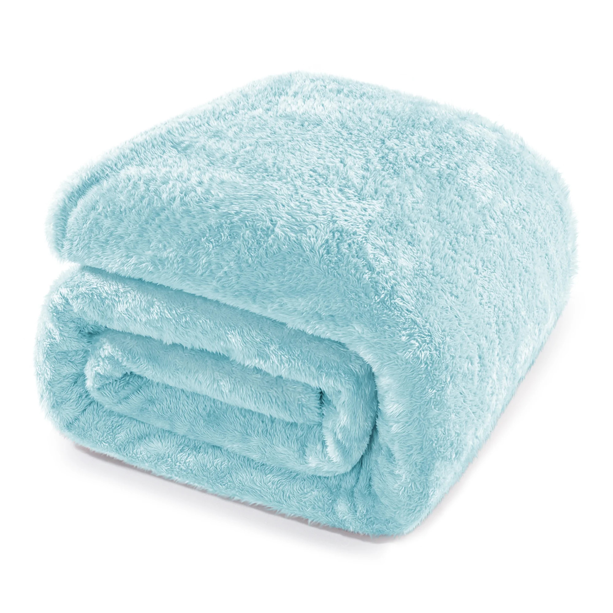 Whale Flotilla Fluffy And Lightweight Light Blue Polyester Super Plush And Soft Blanket King Size... | Walmart (US)