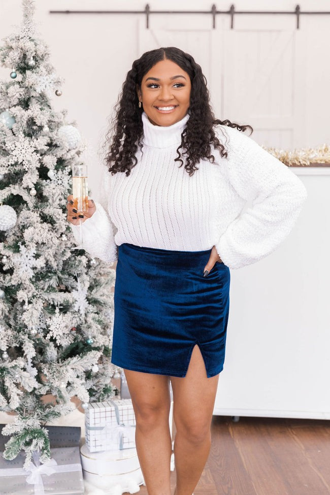 Build Courage Ivory Balloon Sleeve Turtleneck Sweater | The Pink Lily Boutique