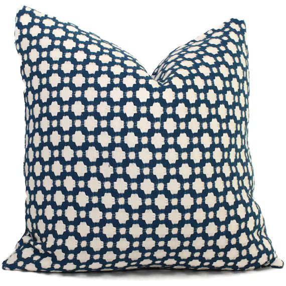 Schumacher Betwixt in Indigo Decorative Pillow Cover, Toss Pillow, Throw Pillow, Accent Pillow, B... | Etsy (US)