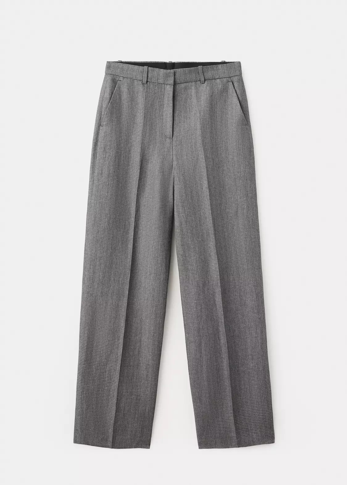 Straight-fit linen-blend suit trousers | MANGO (UK)
