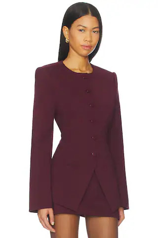 SEROYA Susanna Blazer in Pinot from Revolve.com | Revolve Clothing (Global)