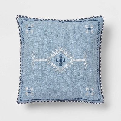 Woven Faux Cactus Silk Square Throw Pillow - Threshold™ | Target