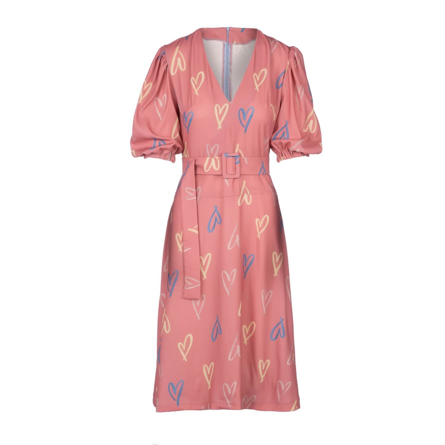 Scribble Heart Belted Midi Dress | Wolf and Badger (Global excl. US)