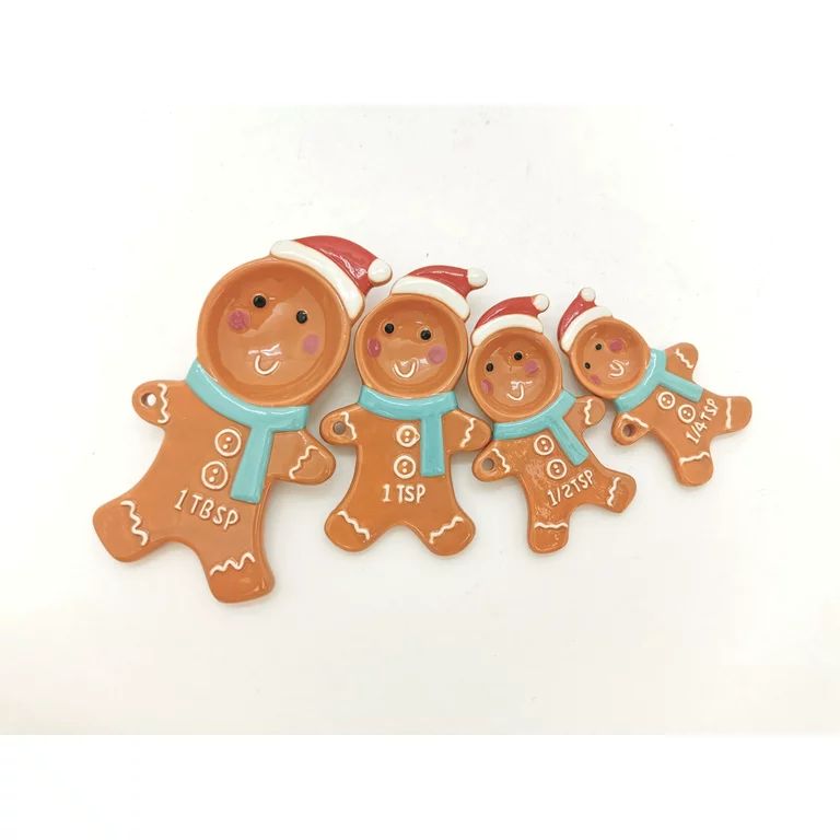Holiday Time Gingerbread Man Measuring Spoons, Earthenware | Walmart (US)