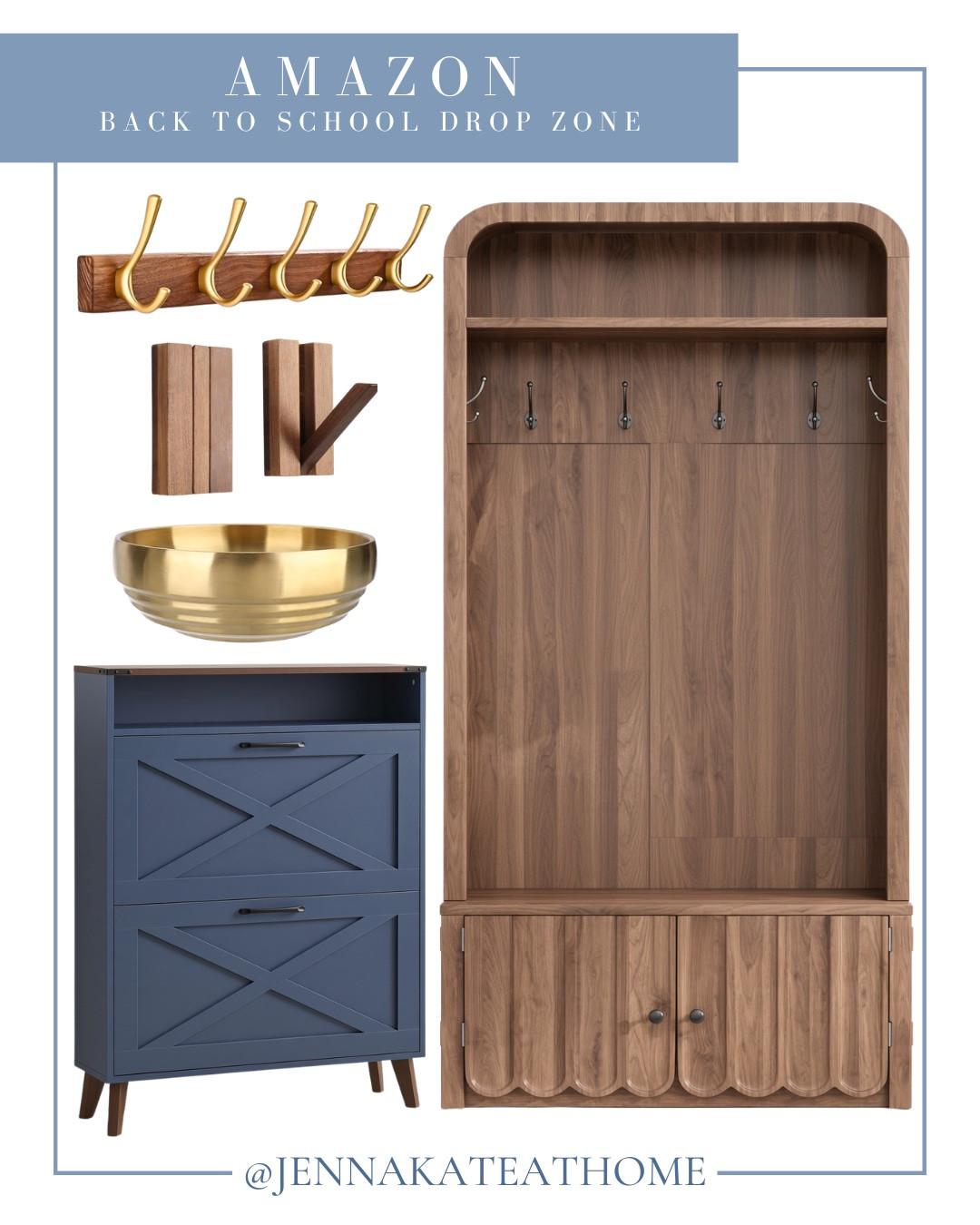 Back to school drop zone includes hall tree, shoe storage, gold bowl, hooks.

Home decor, looks for less, back to school.

#LTKHome #LTKvlog #LTKSeasonal