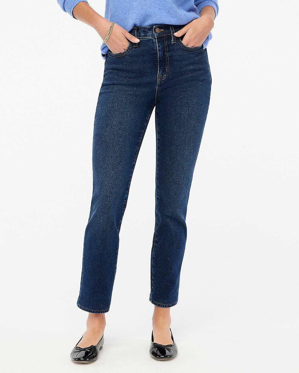 Petite essential straight jean in all-day stretch | J.Crew Factory