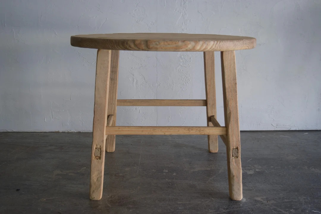 Large Round Antique Style Circle Accent Table Solid Wood | Etsy (US)