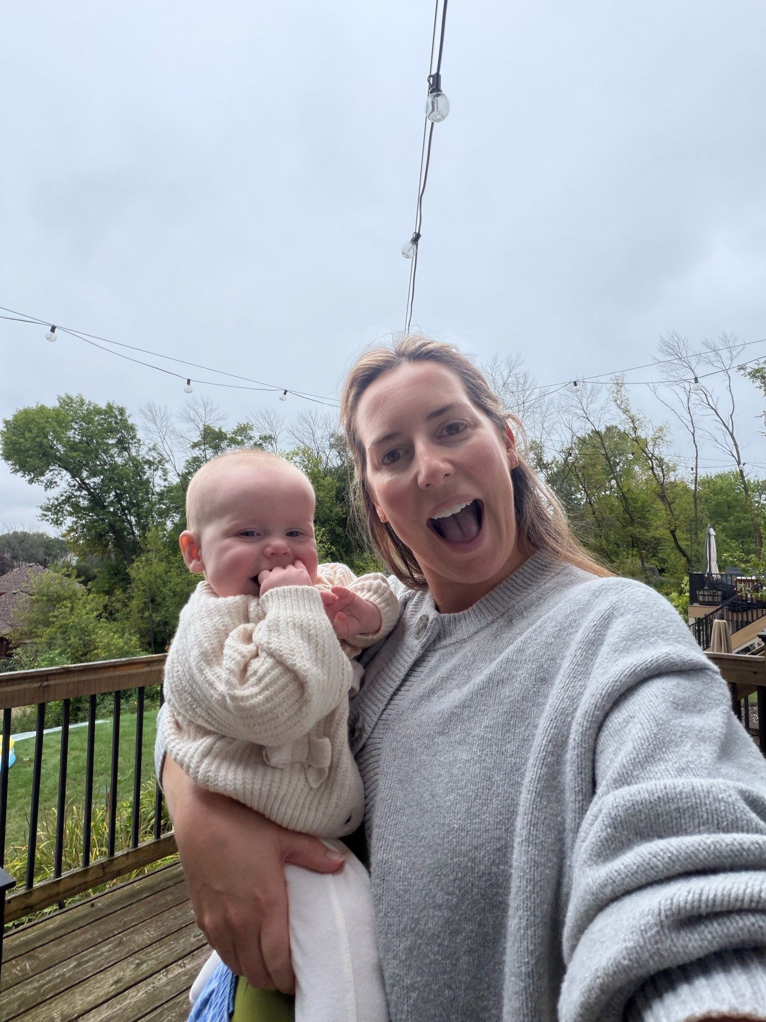 Just a couple of gals enjoying sweater weather 🩶

#LTKootd #LTKmomlife #LTKBaby