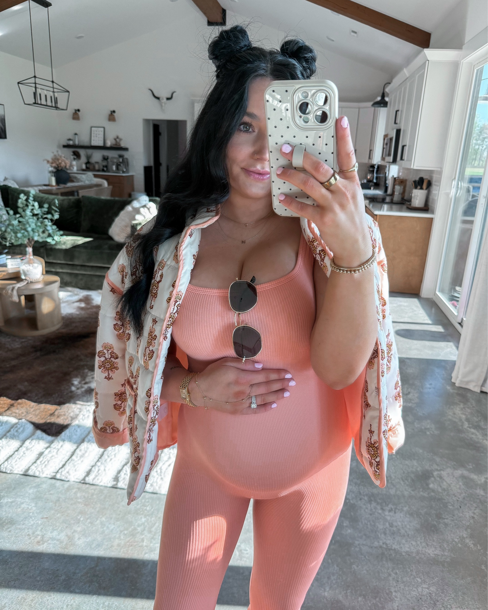 Athleisure OOTD at 34+ weeks pregnant 🍑🧡

Activewear Jumpsuit — medium
Quilted Jacket — small

I love how simple, easy, comfortable & colorful this spring outfit is! 👏🏼 I paired this coral colored ribbed activewear jumpsuit with this beautiful quilted jacket (super lightweight & perfect for spring!) Threw on these cute braided sandals & finished the look with my Amazon sunglasses & some simple gold jewelry. 

#LTKootd #LTKSeasonal #LTKBump