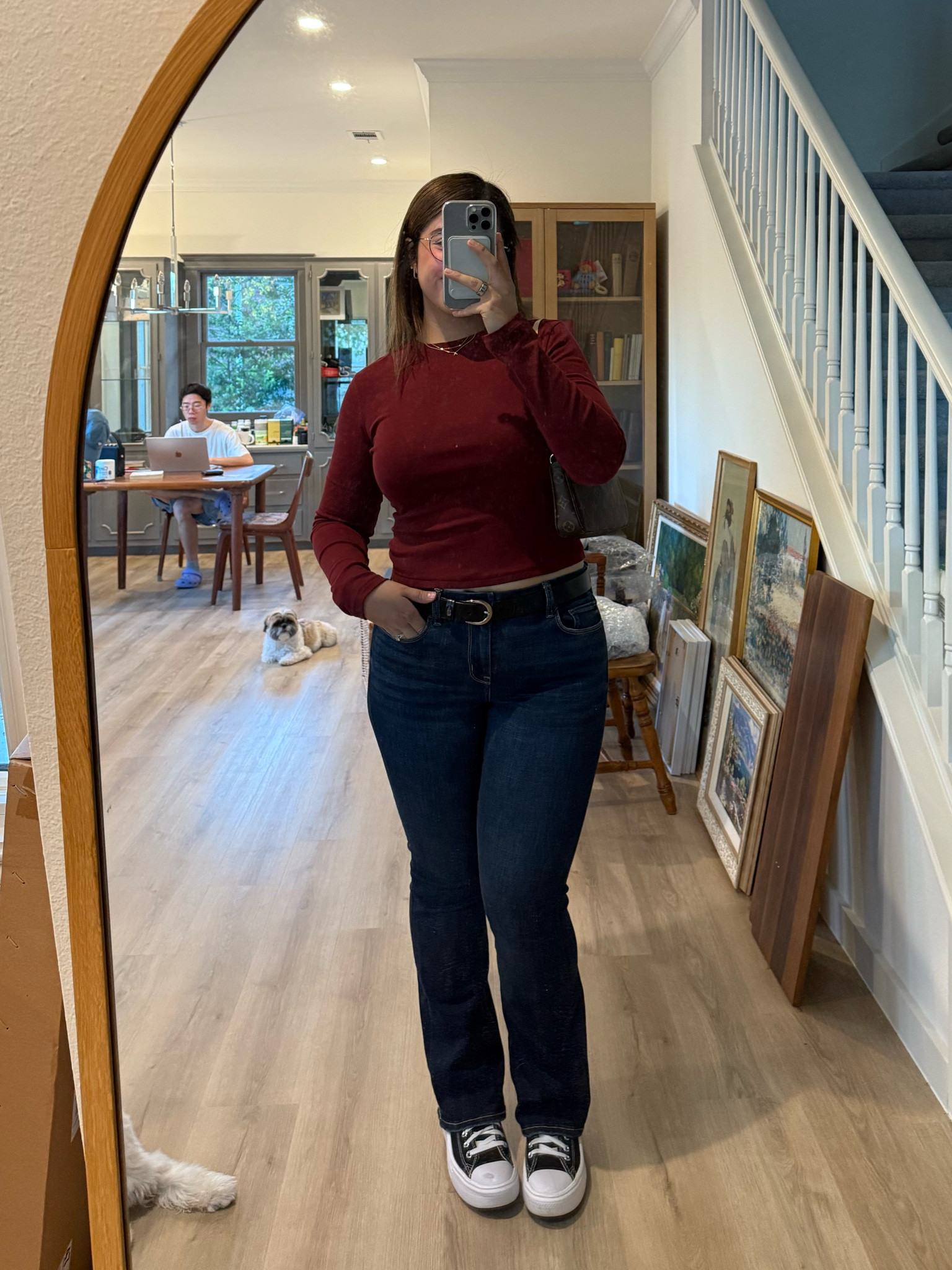 Size large in the shirt, 8 short in the jeans!

#LTKFindsUnder50 #LTKSeasonal #LTKMidsize