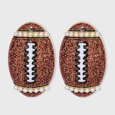 SUGARFIX by BaubleBar Football Stud Earrings - Brown | Target