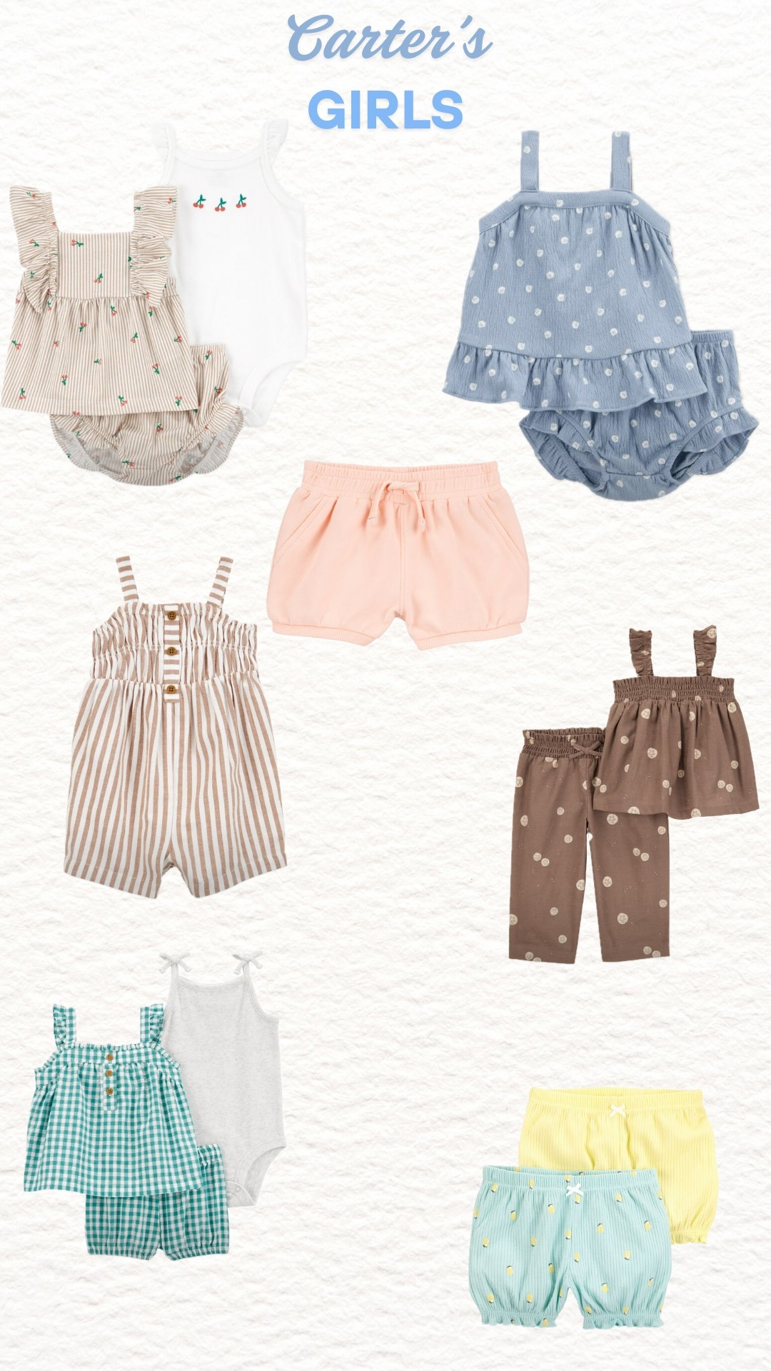 Baby/toddler girl summer outfits 

Carters girls 

#LTKSaleAlert